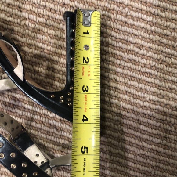 Jimmy Choo Black and Gold Studded Heels - Picture 7 of 8